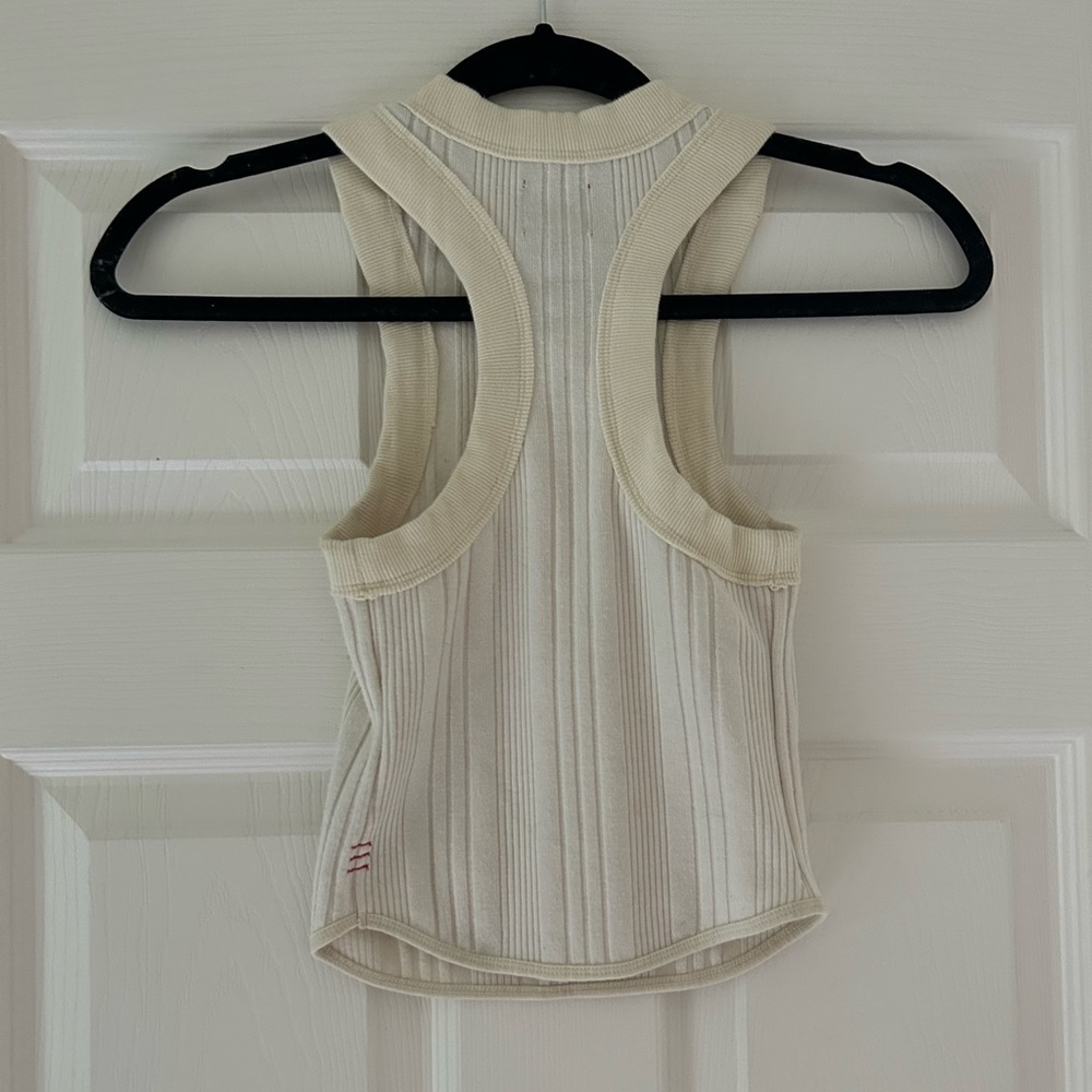 UO Ribbed Cream Tank - Picture 2 of 3